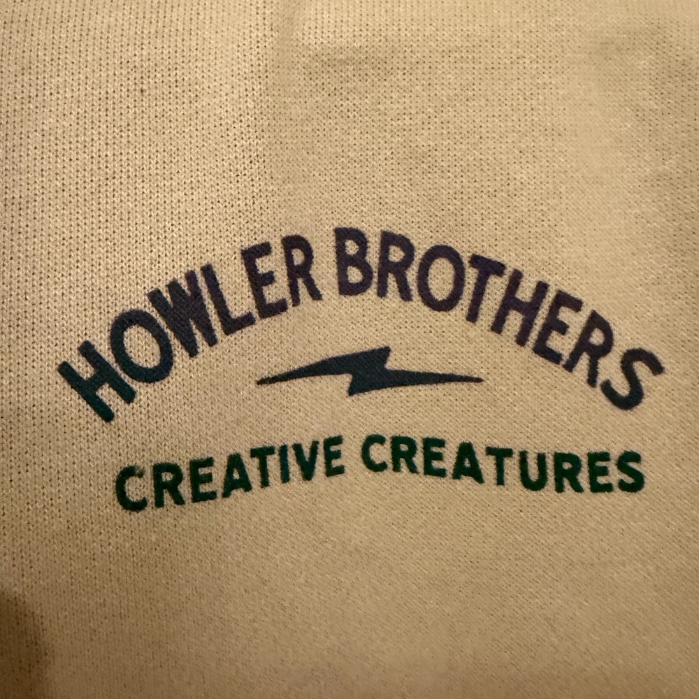 Howler Brothers Cream Pullover Hoodie with Chest Logo - Picture 2 of 4
